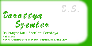 dorottya szemler business card